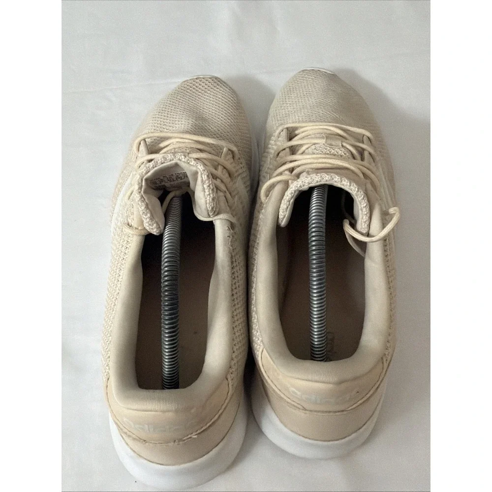 Adidas Womens EE8085 Ivory Cloudfoam QT Racer Sneakers 12 Running Shoes Gym Shoe